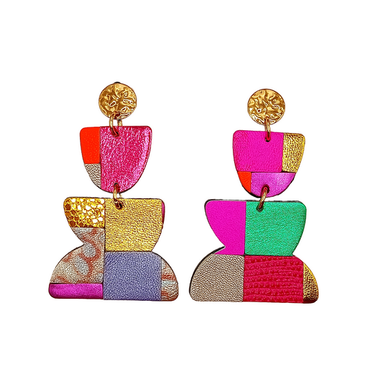 Boucles d'oreilles en cuir funkyloop