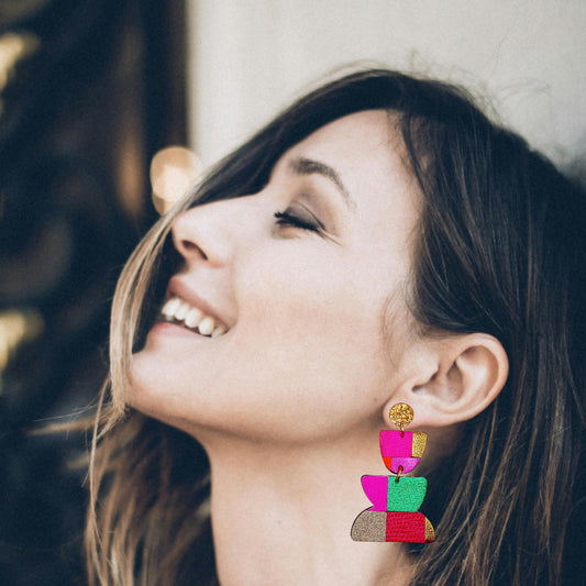 Boucles d'oreilles en cuir funkyloop