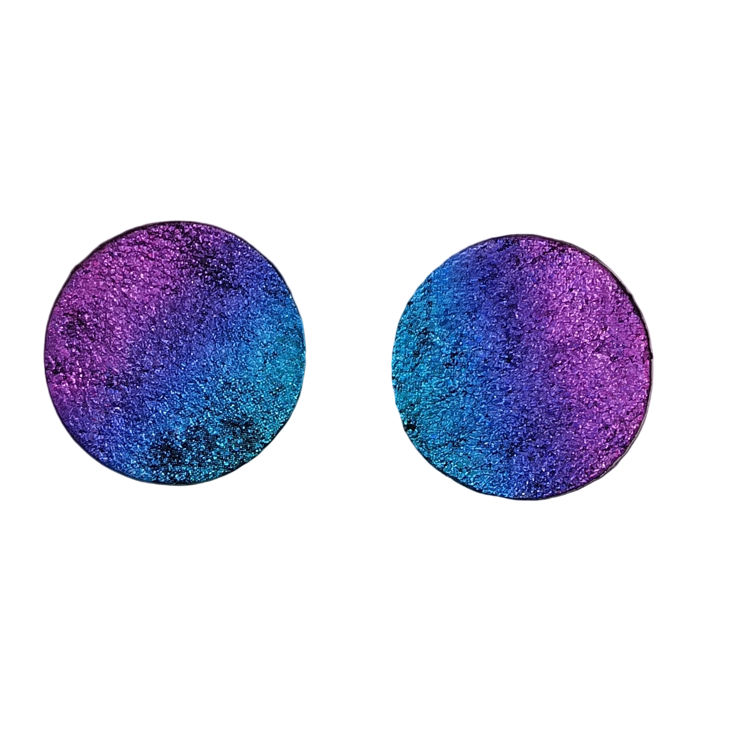 Boucles d'oreilles POP duochrome bleu violet