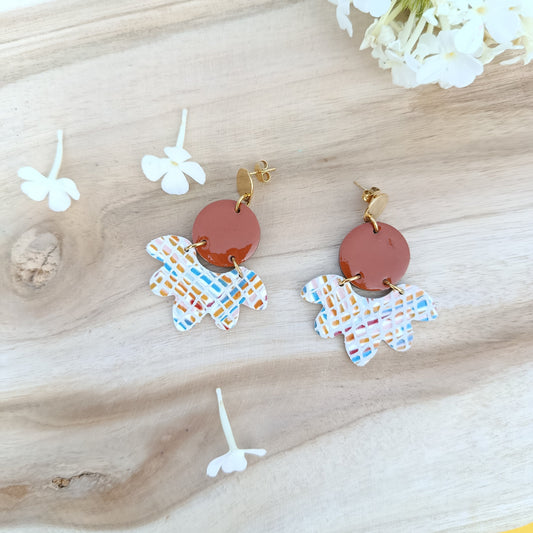 Boucles d'oreilles cuir Solandra chocolat