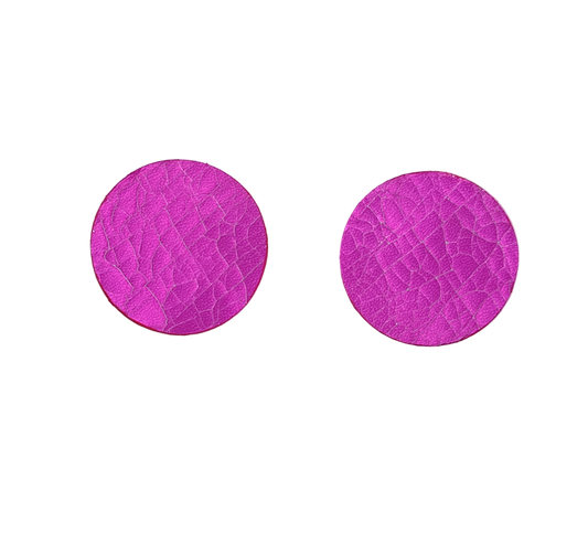 Boucles d'oreilles POP fushia craquelé