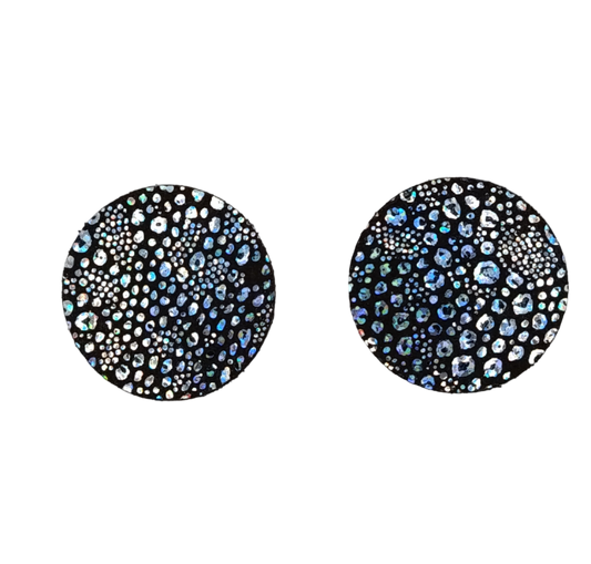 Boucles d'oreilles POP léopard irisé