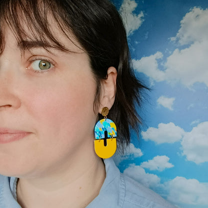 Boucles d'oreilles en cuir Janelys