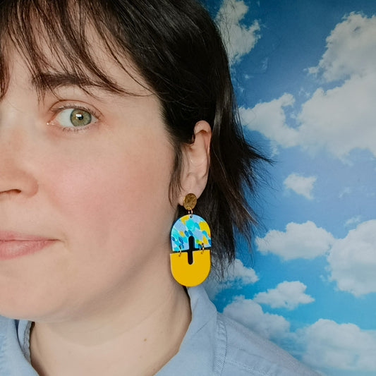 Boucles d'oreilles en cuir Janelys