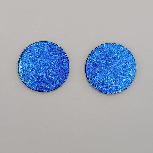 Boucles d'oreilles POP bleu métallisé